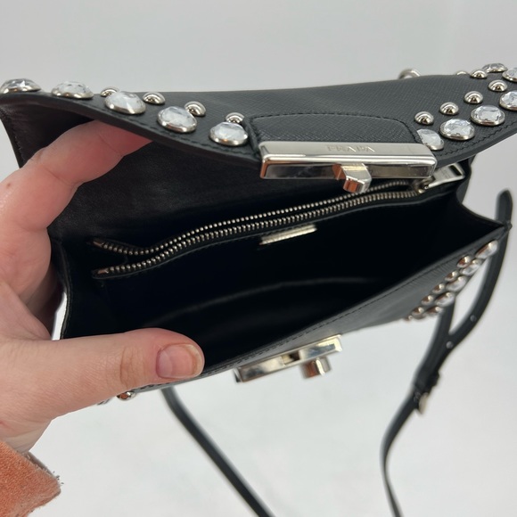 Prada Saffiano Studded Mini 2-Way Bag - Picture 6 of 10